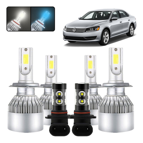 Kit De Focos Led H7 H11 Para Volkswagen Passat Cc 2009-2012 Volkswagen Passat