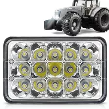 Farol Led 15 Leds 45w Led Selado C/ Plug H4 Caminhão