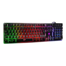 Teclado Gamer Rapid Fire Revolution Com Led Colorido C/ Nf 