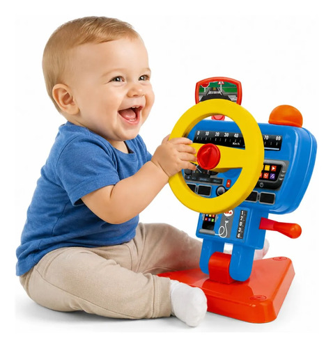 Volante Fom Fom Brinquedo Infantil Didatico P/ Crianças Elka