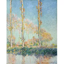 Rio Sena Árvores Pintura De Claude Monet Tela 100cm X 80cm