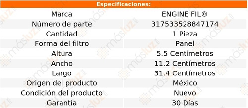 1- Filtro De Aire 308 1.6l 4 Cil 2009/2013 Engine Fil Foto 2