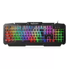 Teclado Gamer Rgb Usb Semi-mecânico Acabamento Metal Bk-g200