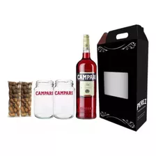 Kit Campari 750ml + Frascos Campari + Maní - Pérez Tienda -