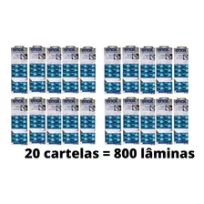 20 Cartelas Lâminas De Barbear Enox Platinum 800 Unidades