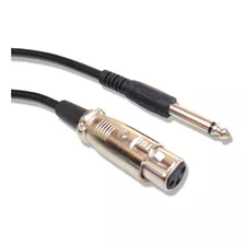 Cabo P/ Microfone P10 Xlr Canon Fêmea 4 Metros - 1 Unidade