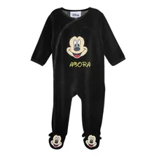 Macacão Baby Disney Preto Com Nome Colorido Personalizado