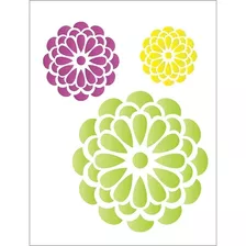 Wall Stencil 32x42 Flores Redondas 1271