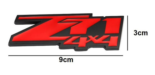 Emblema Z71 4x4 Rojo Chevrolet Pickup Silverado Cheyenne Foto 3