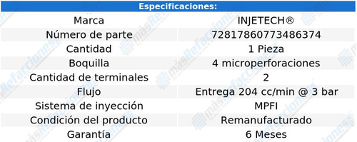 Inyector Combustible Escort L4 2.0l De 1999 A 2000 Injetech Foto 4