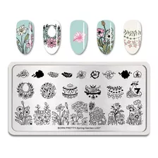 Placa Stamping Born Pretty Spring Garden L007