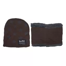 Gorro De Lana Con Chiporro + Cuello Niños Y Adulto Estrella