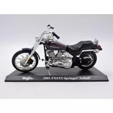 Miniatura Moto Harley Davidson 2001 Fxsts Springer Softail