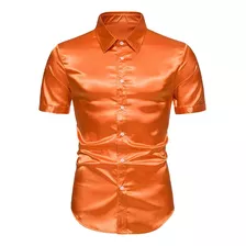 Masculino Casual Dourado, Manga Curta, Gola Redonda, Rosto,