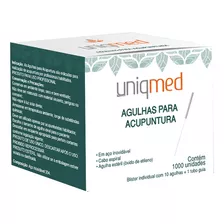 Agulha Acupuntura Uniqmed 0,25x30mm Caixa C/ 1000 Unidades