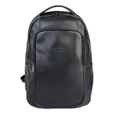 Mochila De Couro Executiva Para Notebook Oliver - Preto