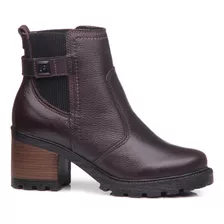 Bota Feminina Pegada 281309 Cor Malbec Desenho Do Tecido Liso Tamanho 34 Br