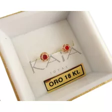 Aros Abridores Oro 18 Kt Piedra Chica 5 Colores Rec Nac Bebé