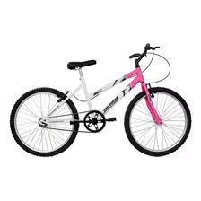 Bicicleta Mountain Bike Aro 24 Ultra Bikes Feminina Azul Cor Branco E Rosa