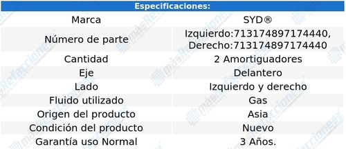 Par Amortiguadores Delanteros Gas Ford Windstar 95-04 Syd Foto 2