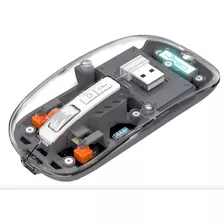 Ratón Inalambrico Recargable Transparente Bluetooth 2.4 G