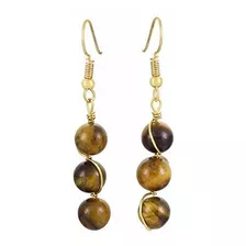 Aretes Anzuelo - Healing Crystal Beads Dangle Earrings For W