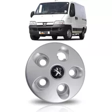 Calota Peugeot Boxer Centro Da Roda Prata Aro 16 Com Emblema