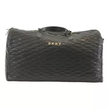 Maleta Dkny Quilted Barrel Duffle Negro Para Mujer Dt120qt7