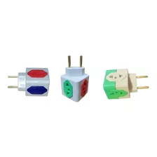 Kit 3 Adaptador Tomada Bivolt Cubo 20a E 10a 4 Entr Benjamin 110v/220v