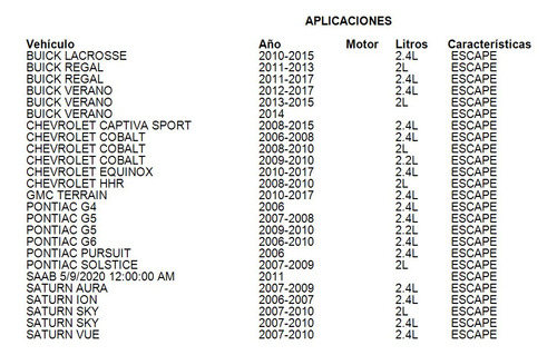 Valvula Solenoide Vvt Escape Chevrolet Equinox 2014 2.4l Foto 6