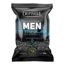 Cera Depilatória Masculina Pérolas Men Titanium 1kg Depimiel