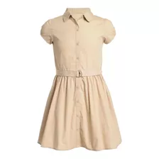 Vestido Nautica Niñas Modelo Tavern Khaki Talla 4 Nuevo