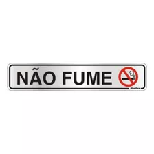 Placa De Alumínio 5x25cm Não Fume