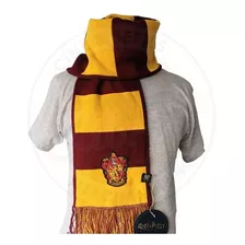 Bufanda De Gryffindor Original Rayada C/escudo Harry Potter