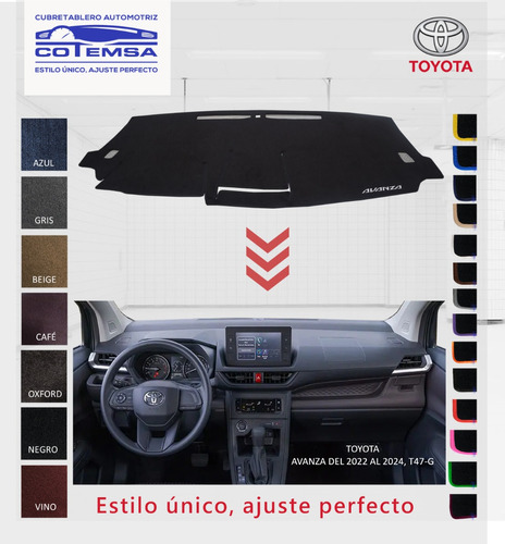 Cubretablero Aut. (colores) Toyota Avanza 2022-2024 Foto 2