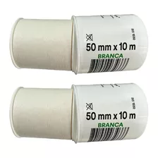 Fita Micropore 3m-50mm X 10m Branca Hipoalergênica - 2un.