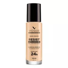 Base De Maquillaje Líquida Vogue Resist Resist Larga Duración Base Líquida Resist Tono Glamour - 30ml 30g