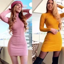 Vestido Beatle Lanilla Para Mujer Elegante De Invierno Otoño