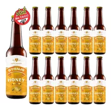 Cerveza Artesanal Sin Tacc Straus Honey 330ml Pack X 12