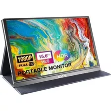 Monitor Portátil 15.6 1080p Hdr Ips Usb-c Xbox Ps5 Laptop Color Gris
