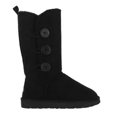 Bota Bamers Blast Button High Fiber Mujer Negro