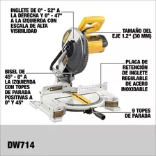 Sierra Ingleteadora 10'' 1650w Dewalt Dw714