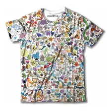 Camiseta Camisa Anime Desenho Pokémon Personagens