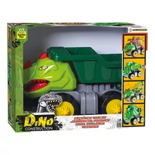 Caminhão Dino Construction Caçamba Rex +3 Cor Verde-escuro Samba Toys