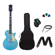 Kit Guitarra Strinberg Les Paul Lps230 Mb Azul + Acessórios