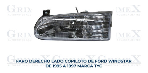 Faro Ford Windstar 1995-95-1996-96-1997-97 Tyc Ore Foto 2