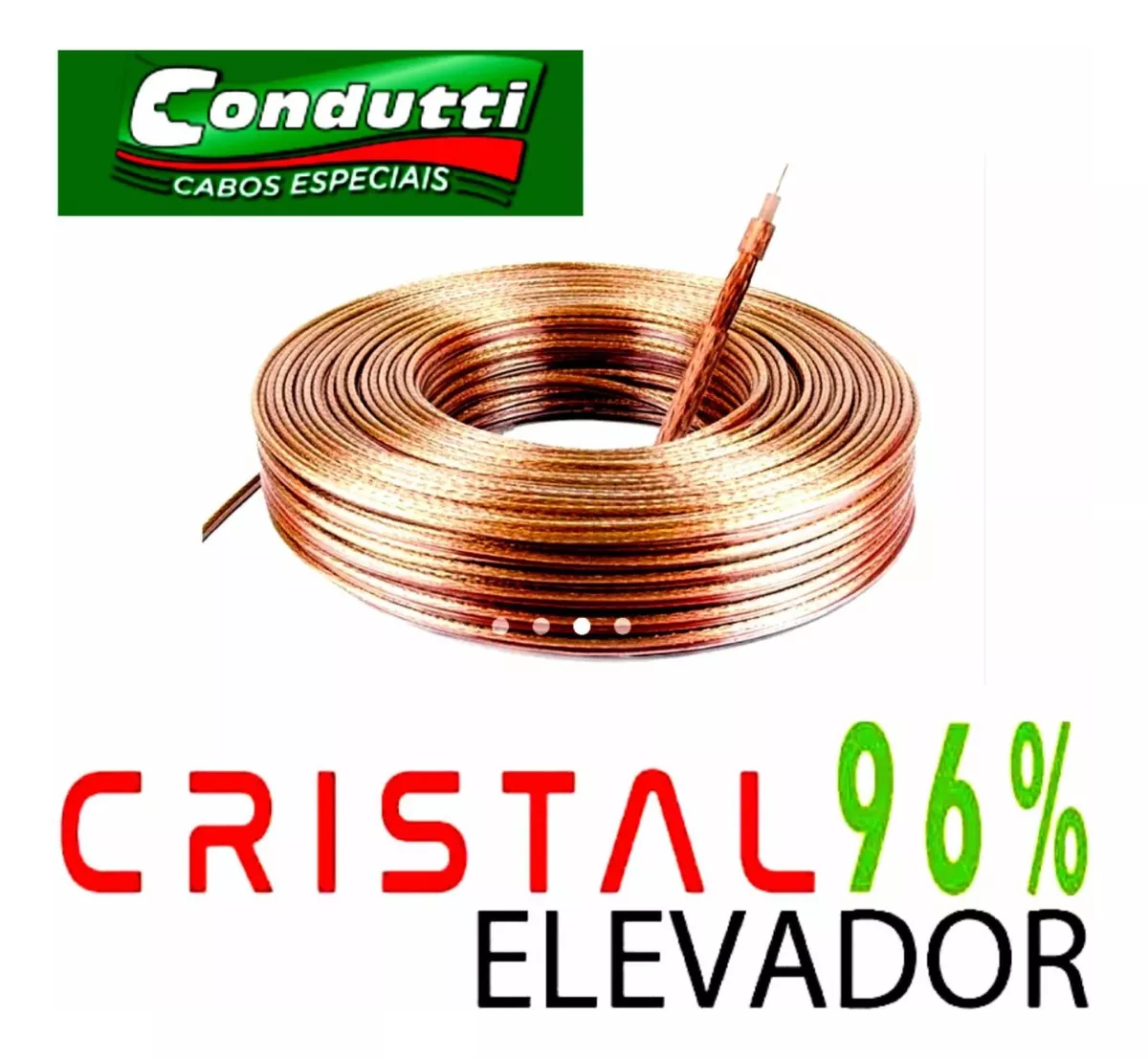 01 Rolox100m Cabo Coaxial Rg-59 6,00mm Elevador Cristal 96% 