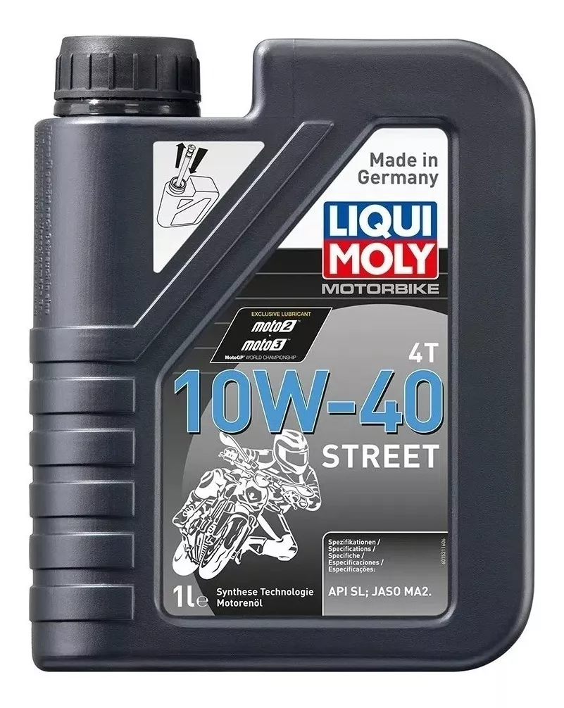 Aceite Para Motor Liqui Moly Sintético Motorbike 4t 10w-40 Street X 1l