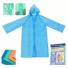 Poncho Impermeable De Peva Unicolor Talla Unica Para Niños