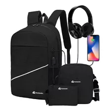  Mochila Antirrobo Para Laptop Con Cruzada Y Lapicera